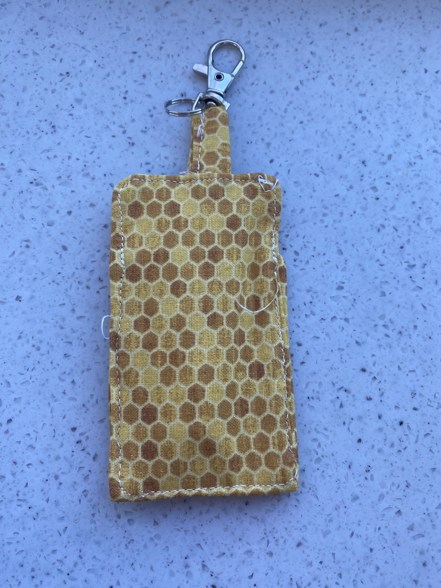 Handmade Chapstick/Lip Gloss Holder Bee Style. Yellow And Brown - Image 3
